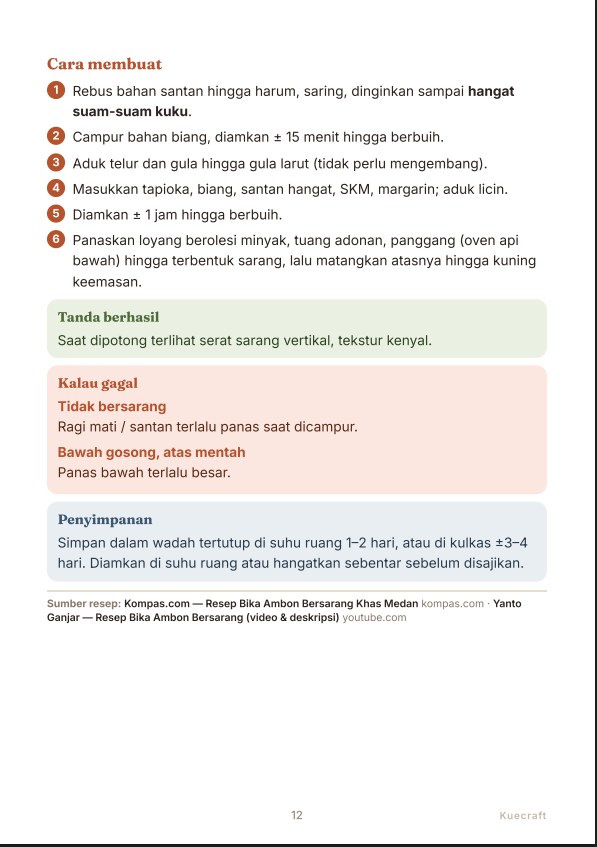 Contoh halaman langkah dan tips